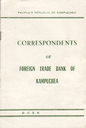 Stock ID #158292 Correspondents of Foreign Trade Bank of Kampuchea. TRADE BANK OF KAMPUCHEA