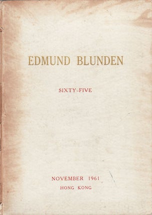 Stock ID #159004 Edmund Blunden. Sixty-Five. CHAU WAH CHING, LO KING MAN, YUNG KAI KIN