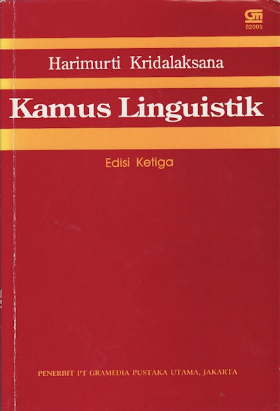 Stock ID #159237 Kamus Linguistik. HARIMURTI KRIDALAKSANA.