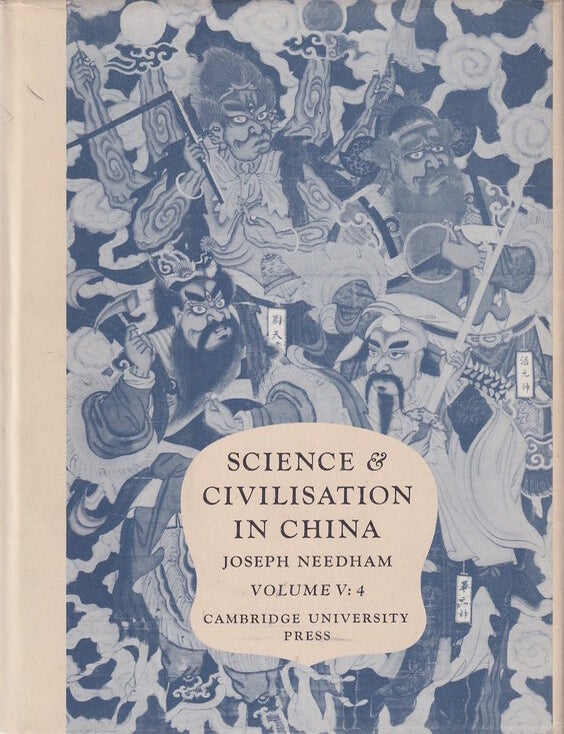 Stock ID #160186 Science and Civilisation in China. Volume V: Chemistry and Chemical Technology. Part 4: Spagyrical Discovery and Invention: Apparatus, Theories and Gifts. JOSEPH NEEDHAM.