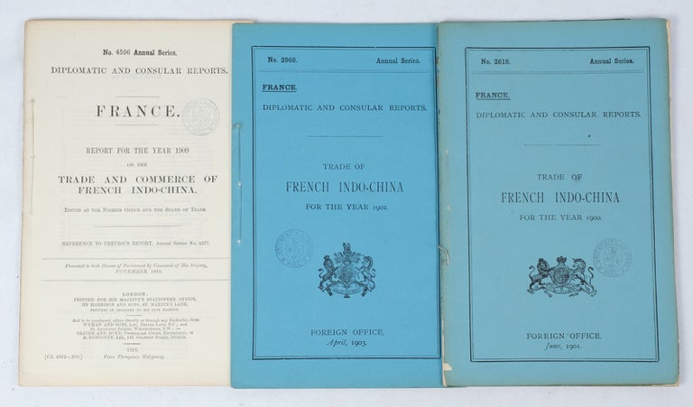 Stock ID #160744 Trade of French Indo-China. FRENCH INDO-CHINA TRADE EARLY TWENTIETH CENTURY REPORTS.