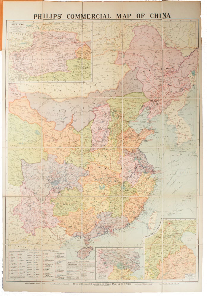 Stock ID #163521 Philips' Commercial Map of China. SIR ALEXANDER HOSIE.