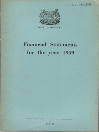 Stock ID #163744 Financial Statements for the year 1959. CHUA KIM YEOW
