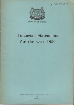 Stock ID #163744 Financial Statements for the year 1959. CHUA KIM YEOW
