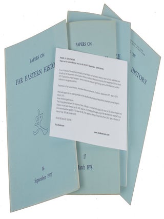 Stock ID #163799 Papers on Far Eastern History. Issue no.16-19 (1977: September - 1979: March)....