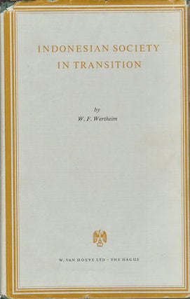 Stock ID #164133 Indonesian Society In Transition. A Study of Social Change. W. F WERTHEIM
