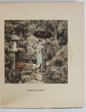 Stock ID #164917 Japanese Views and Characters. ALBUM OF JAPANESE HANDCOLOURED VIEWS.