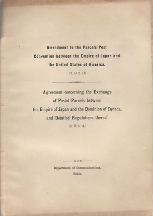 Stock ID #169293 Agreement to the Parcels Post Convention Between the Empire of Japan and the...