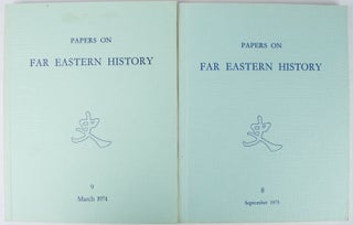 Stock ID #169397 Papers on Far Eastern History. Issue no.8-9 (1973: September - 1974: March)....