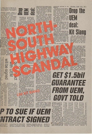 Stock ID #169552 The $62 Billion North-South Highway Scandal. LIM KIT SIANG
