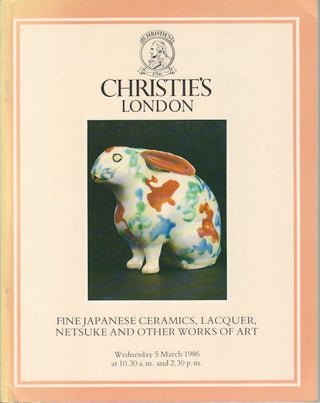 Stock ID #169994 Fine Japanese Ceramics, Lacquer, Netsuke and other Works of Art. CHRISTIE'S LONDON