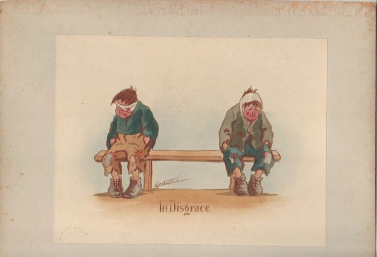 Stock ID #170345 Hand Painted Watercolour Caricature by Martin Anderson - 'Cynicus' 'In Disgrace'. CYNICUS.