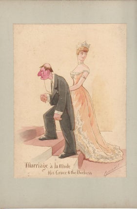 Stock ID #170348 Hand Painted Watercolour Caricature by Martin Anderson - 'Cynicus' 'Marriage...