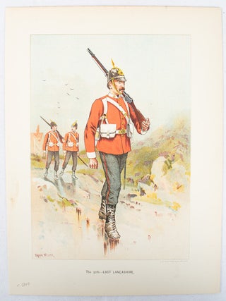 Stock ID #170761 Original Colour Lithograph: The 30th - East Lancashire. FRANK FELLER