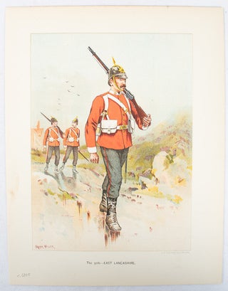 Stock ID #170761 Original Colour Lithograph: The 30th - East Lancashire. FRANK FELLER