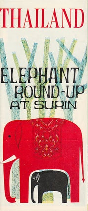 Stock ID #171862 Thailand. Elephant Round-Up at Surin. THAILAND TOURISM PAMPHLET