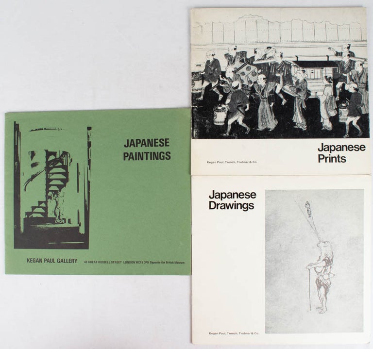 Stock ID #171928 Japanese Drawings. Japanese Paintings. Japanese Prints. Three Catalogues by Kegan Paul, Trench, Trubner & Co. TRENCH KEGAN PAUL, TRUBNER, CO, PUB.