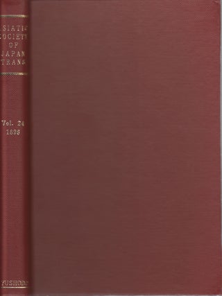 Stock ID #172302 Transactions of The Asiatic Society of Japan. Vol. 24. 1896. ASIATIC SOCIETY OF...