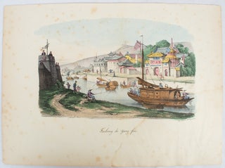 Stock ID #173583 Hand Coloured Lithographic plate: Faubourg de Yang-fou. From La Chine,...