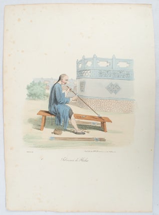 Stock ID #173588 Hand Coloured Lithographic plate: Fabricant de Flêches. From La Chine,...