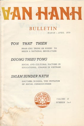 Stock ID #173749 Van Hanh Bulletin. Volume II, Number 3 & 4. TON THAT THIEN