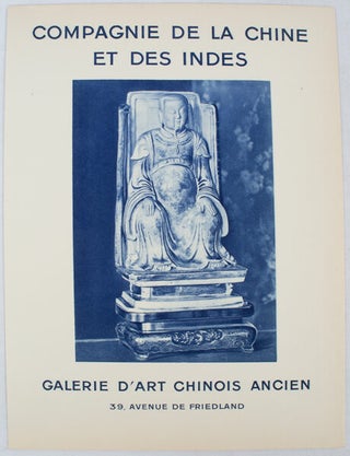 Stock ID #173876 Compagnie de la Chine et Des Indes. Galerie D'Art Chinois Ancien. FRENCH...
