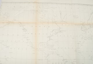 Chart of the World shewing the Track of the U.S. Steam Frigates, Mississippi, Susquehanna and Powhatan as Flagships of the Japan Squadron under the command of Commodore M.C. Perry, U.S.N., 1853-54 World Map 1854