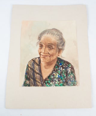 Stock ID #174512 Portraits of a Javanese Man and Woman. JAVANESE WATERCOLOURS