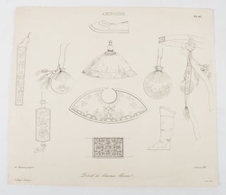 Stock ID #174517 Amboine. Détails de Costumes Chinois. LOUIS AUGUSTE DE SAINSON, LITHOGRAPHER,...