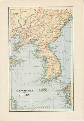 Stock ID #174813 Manchuria and Chosen. MANCHURIA, KOREA- MAP