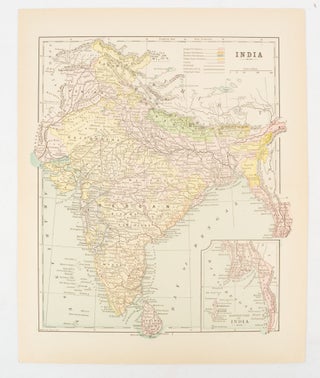 Stock ID #174839 India. INDIA - MAP., FISK, CO, ENGRAVERS