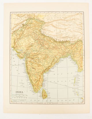 Stock ID #174840 India. INDIA - MAP., L. L. POATES, ENGRAVERS