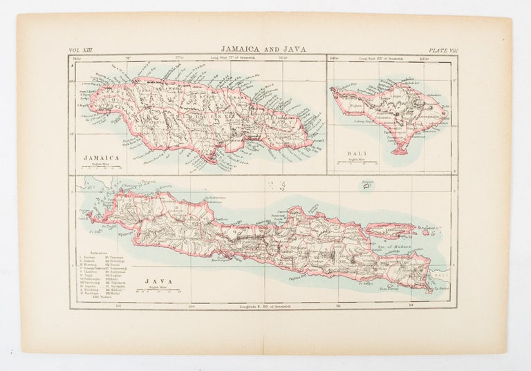 Stock ID #174875 Jamaica and Java [and Bali]. JAMAICA AND JAVA AND BALI - MAP.