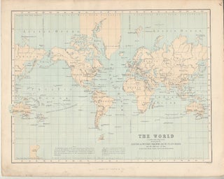 Stock ID #174897 The World (on Mercators Projection) showing both the Eastern & Western...