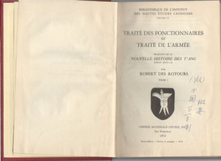 Stock ID #174908 Traite des Fonctionnaires et Traite de l'Armee. Traduits de la Nouvelle...
