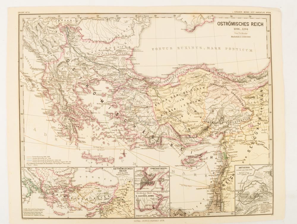 Oströmisches Reich 1096-1204 | BYZANTINE EMPIRE - MAP, KARL AND MENKE ...