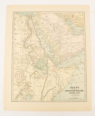 Stock ID #174920 Egypt showing the Egyptian Soudan, Arabia, etc. MIDDLE EAST - MAP, FISK, CO.,...