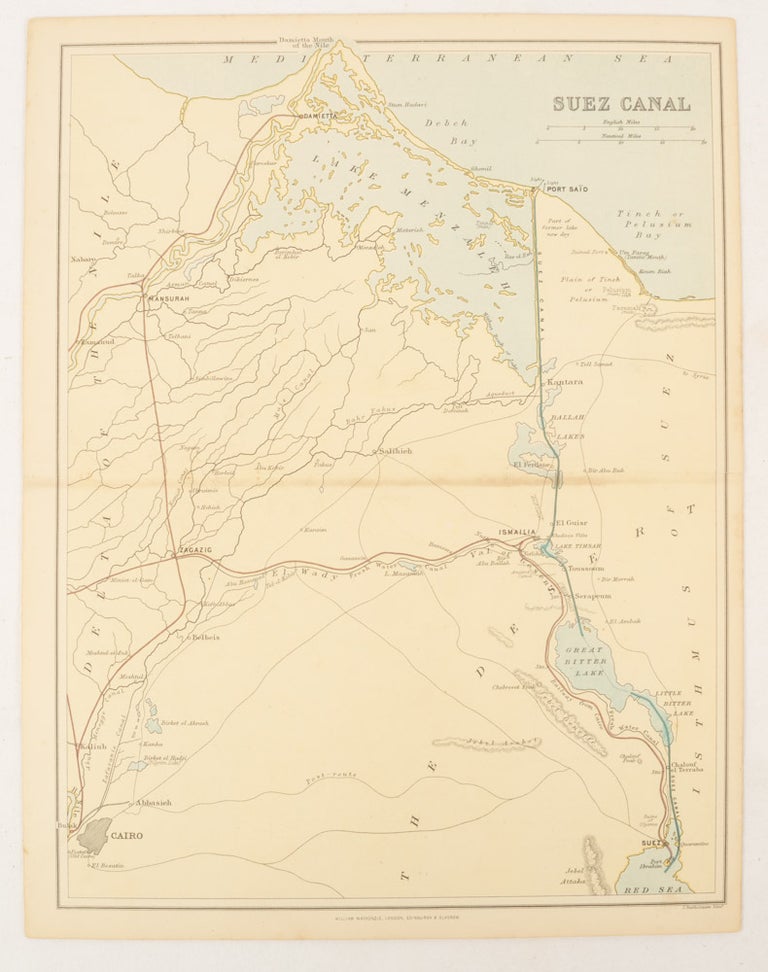 Stock ID #174937 Suez Canal. EGYPT - MAP.