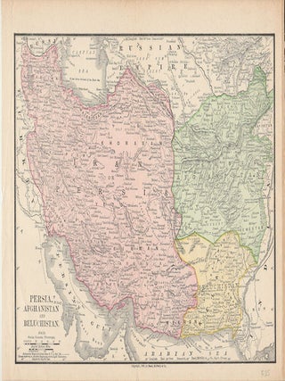 Stock ID #174941 Persia, Afghanistan and Beluchistan. MIDDLE EAST - MAP, RAND MCNALLY, CO, ENGRAVERS