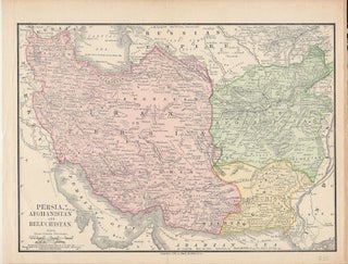 Stock ID #174941 Persia, Afghanistan and Beluchistan. MIDDLE EAST - MAP, RAND MCNALLY, CO, ENGRAVERS