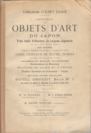 Stock ID #174943 Collections Colmet Daage: Catalogue des Objects d'Art du Japon - Hotel...