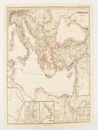 Stock ID #174950 Oströmisches Reich zu Justinians Zeit. BYZANTINE EMPIRE - MAP, KARL AND MENKE...