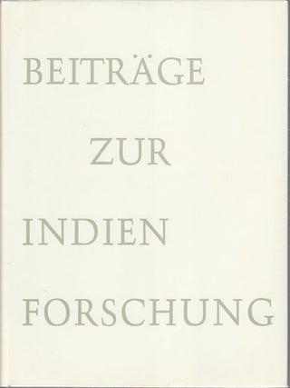 Stock ID #175132 Beiträge zur Indienforschung. Ernst Waldschmidt zum 80. Geburtstag gewidmet....