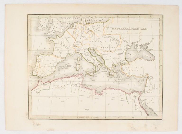 Stock ID #175249 Mediterranean Sea. LATE 19TH CENTURY MAP OF THE MEDITERRANEAN.