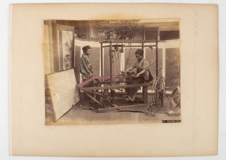 Stock ID #175338 Weaving silk. [Studio caption]. KIMBEI KUSAKABE, 1841 - 1934