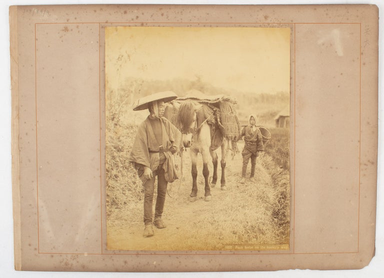 Stock ID #175345 Pack horse on the country way. [caption title.]. REIJI ESAKI, STUDIO OF.