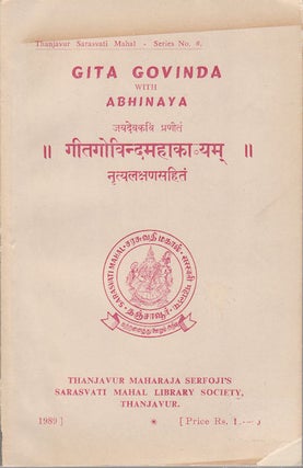 Stock ID #175440 Gita Govinda With Abhinaya. Edited with Introduction in English and Tamil. K....