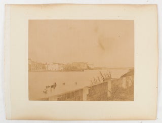 Albumen Prints of the Exterior of Saint John's Co-Cathedral, Valletta, and a River Scene With Children Bathing.