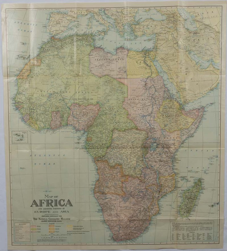 Stock ID #175918 Map of Africa and adjoining portions of Europe and Asia.