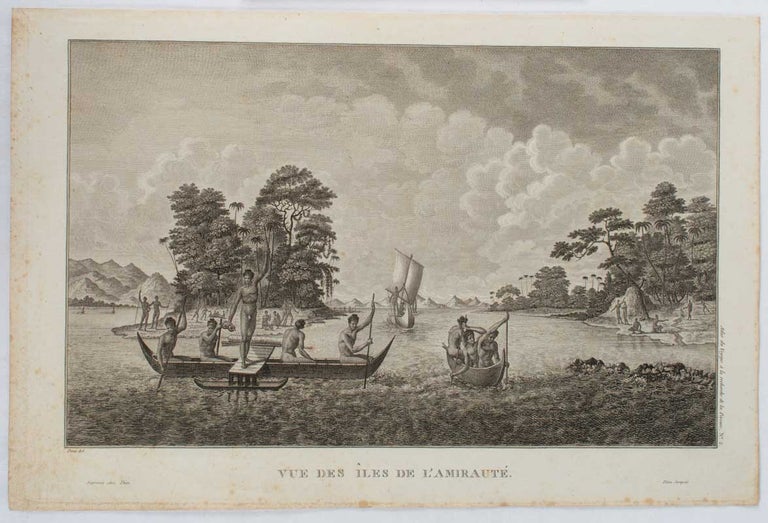 Stock ID #175987 Vue des Îles de L'Amirauté. JACQUES-JULIEN LABILLARDIERE, JEAN PIRON, C. M. F. DIEN, ARTIST.